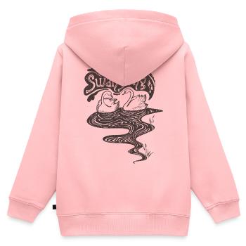 Swan Song Vintage - Kinder Premium Organic Zip Hoodie - Rosa - Hinten - AI Model Kid Female (0cm)