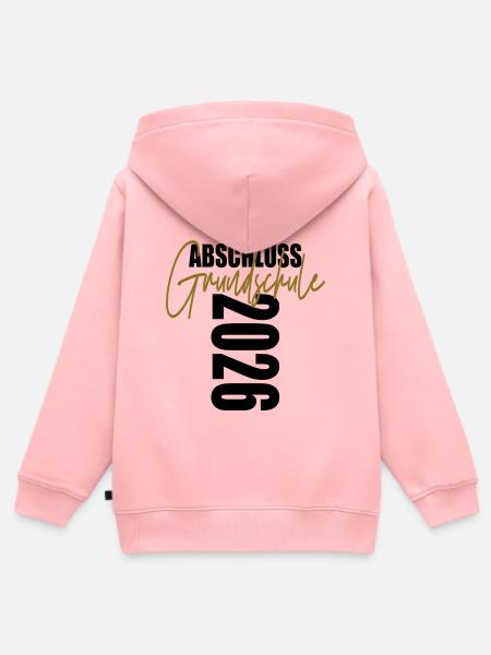 Abschluss Grundschule 2026 - Kinder Premium Organic Zip Hoodie - Rosa