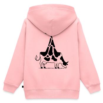 Alien Cow UFO Vintage - Kids Premium Organic Zip-up Hoodie - rose - Back - AI Model Kid Female (0cm)