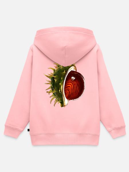 Kastanie - Kinder Premium Organic Zip Hoodie - Rosa