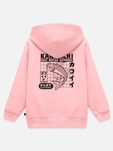 Kanpachi Salzwasser Apparel - Kinder Premium Organic Zip Hoodie - Rosa