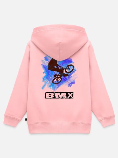 Bmx - Kinder Premium Organic Zip Hoodie - Rosa