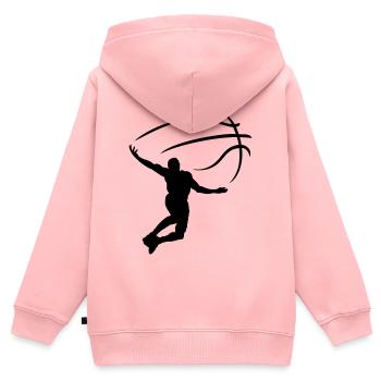 Sport - Kinder Premium Organic Zip Hoodie - Rosa - Hinten - AI Model Kid Female (0cm)