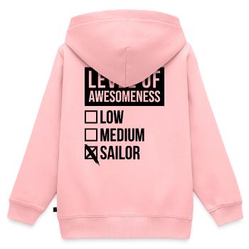 Segeln, Segeln, Segeln - Kinder Premium Organic Zip Hoodie - Rosa - Hinten - AI Model Kid Female (0cm)