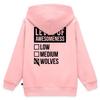 Loup Loup - Sweat Premium à capuche zippé enfant bio - rose - Dos - AI Model Kid Female (0cm)