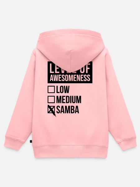 Samba Samba Samba - Sudadera Premium con capucha y cremallera infantil orgánica - rosa