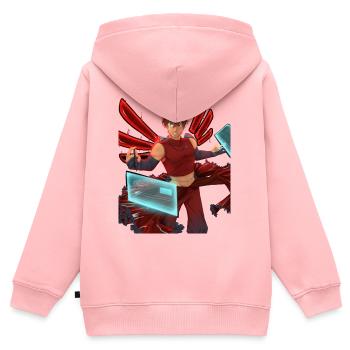 Cyberpunk - Kids Premium Organic Zip-up Hoodie - rose - Back - AI Model Kid Female (0cm)