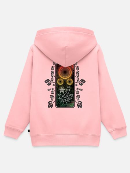 Reggae Spruch mit Lautsprechern - Kinder Premium Organic Zip Hoodie - Rosa