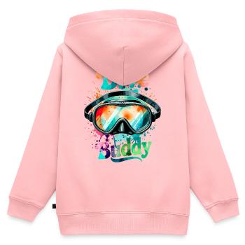 Dive Buddy Taucherbrille - Kinder Premium Organic Zip Hoodie - Rosa - Hinten - AI Model Kid Female (0cm)