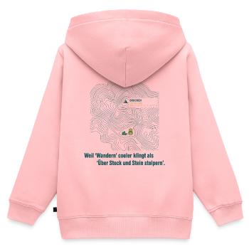 Eifel Wandern Topo GPS Karte - Kinder Premium Organic Zip Hoodie - Rosa - Hinten - AI Model Kid Female (0cm)