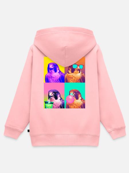 Falken Falke - Kinder Premium Organic Zip Hoodie - Rosa