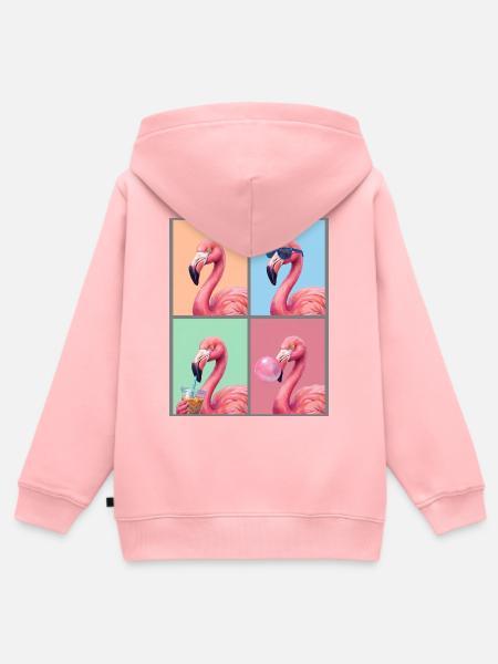 Flamingos Flamingo - Kinder Premium Organic Zip Hoodie - Rosa