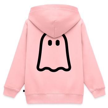 Geist - Kinder Premium Organic Zip Hoodie - Rosa - Hinten - AI Model Kid Female (0cm)