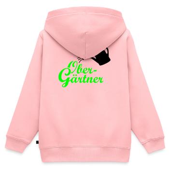 Obergärtner Giesskanne - Kinder Premium Organic Zip Hoodie - Rosa - Hinten - AI Model Kid Female (0cm)