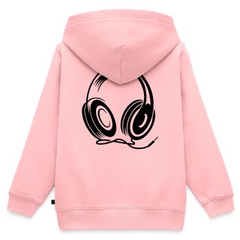a headphone with cable - Kids Premium Organic Zip-up Hoodie - rose - Back - AI Model Kid Female (0cm)