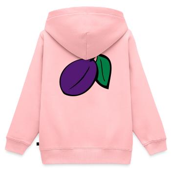Prune - Sweat Premium à capuche zippé enfant bio - rose - Dos - AI Model Kid Female (0cm)
