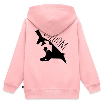 usedom - Kinder Premium Organic Zip Hoodie - Rosa - Hinten - AI Model Kid Female (0cm)