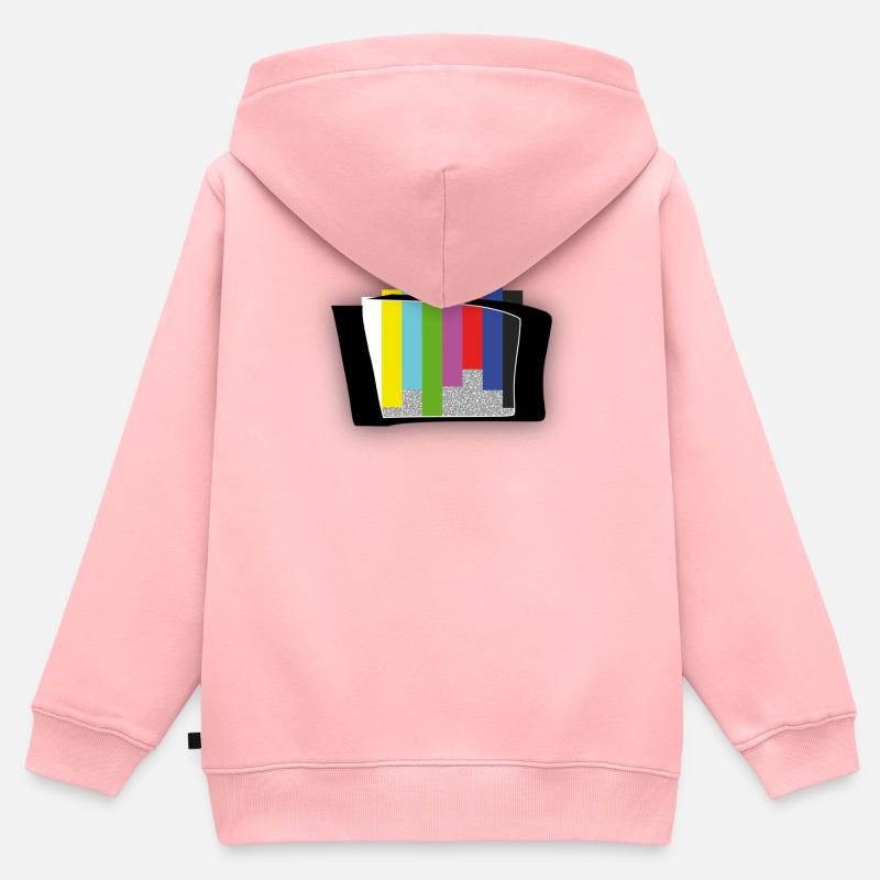 Écran test irruption - avancé 1 - Sweat Premium à capuche zippé enfant bio - rose
