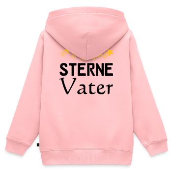Sterne Vater Vatertag Familie Sprüche Geschenk - Kinder Premium Organic Zip Hoodie - Rosa - Hinten - AI Model Kid Female (0cm)