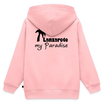 Lanzarote Paradise - Kids Premium Organic Zip-up Hoodie - rose - Back - AI Model Kid Female (0cm)