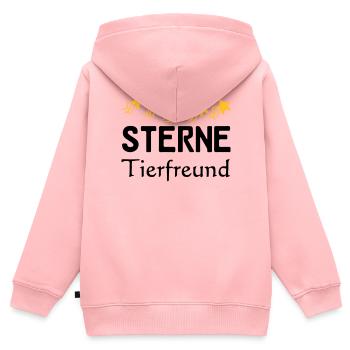 Sterne Tierfreund Geschenk - Kinder Premium Organic Zip Hoodie - Rosa - Hinten - AI Model Kid Female (0cm)