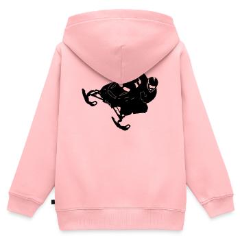 Snowmobil, Snowboarder, Snowboarden, - Kinder Premium Organic Zip Hoodie - Rosa - Hinten - AI Model Kid Female (0cm)