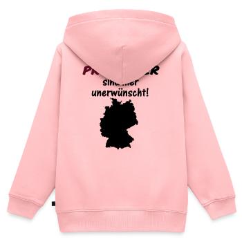 PROLLitiker Politik Politiker Wahl Partei Geschenk - Kinder Premium Organic Zip Hoodie - Rosa - Hinten - AI Model Kid Female (0cm)