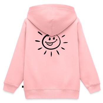 Sommer Sonne Sonnenschein - Kinder Premium Organic Zip Hoodie - Rosa - Hinten - AI Model Kid Female (0cm)