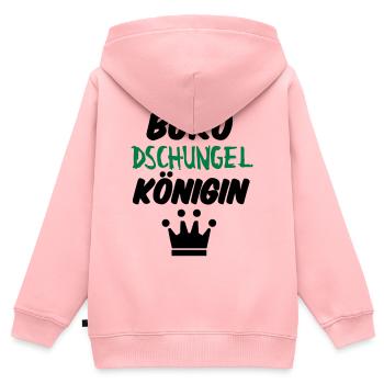 Büro-Dschungelkönigin Büro Arbeit Geschenk Spruch - Kinder Premium Organic Zip Hoodie - Rosa - Hinten - AI Model Kid Female (0cm)