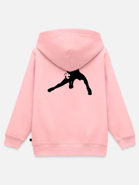 Volleyball - Kinder Premium Organic Zip Hoodie - Rosa