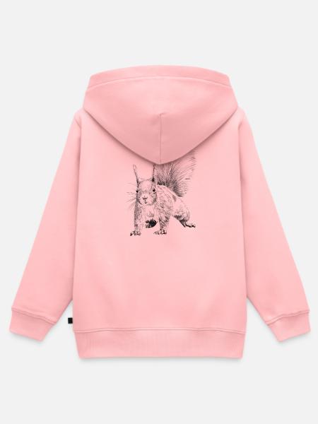 Eichhörnchen  - Kinder Premium Organic Zip Hoodie - Rosa