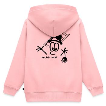 Schornsteinfeger Glücksbringer - Kinder Premium Organic Zip Hoodie - Rosa - Hinten - AI Model Kid Female (0cm)