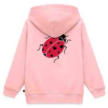 The ladybug - Kids Premium Organic Zip-up Hoodie - rose - Back - AI Model Kid Female (0cm)