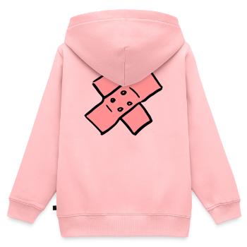 Pflaster - Kinder Premium Organic Zip Hoodie - Rosa - Hinten - AI Model Kid Female (0cm)