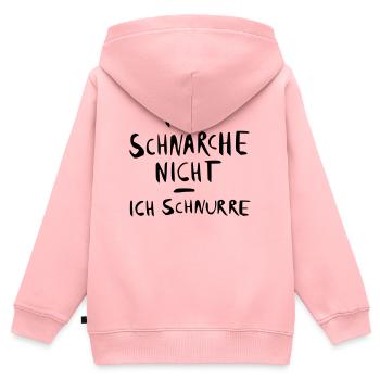 ich schnarche nicht - ich - Kinder Premium Organic Zip Hoodie - Rosa - Hinten - AI Model Kid Female (0cm)