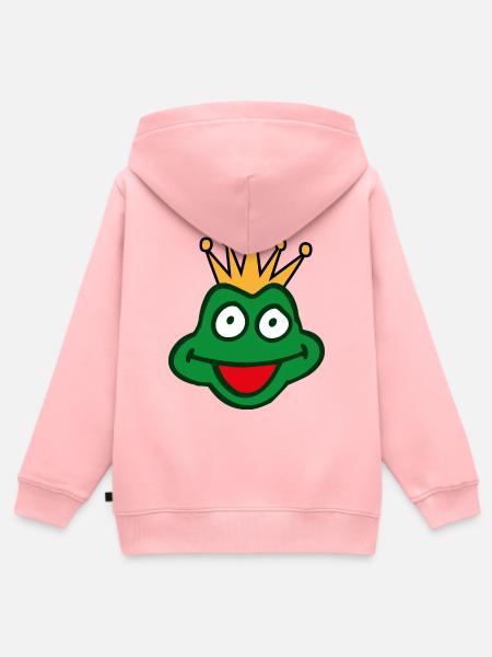 Froschkönig - Kinder Premium Organic Zip Hoodie - Rosa