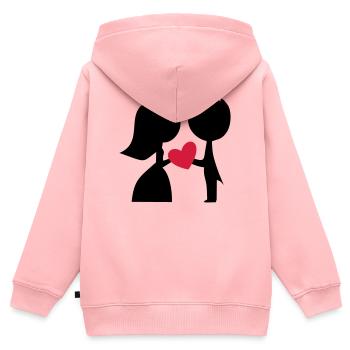 Lustige Geschenke zur Hochzeit - Kinder Premium Organic Zip Hoodie - Rosa - Hinten - AI Model Kid Female (0cm)