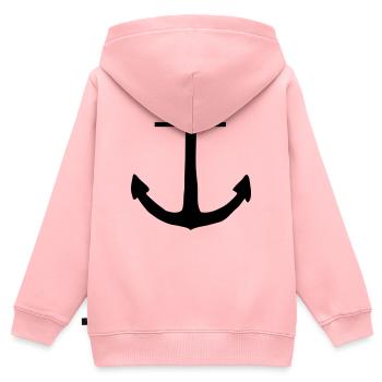 ancre - Sweat Premium à capuche zippé enfant bio - rose - Dos - AI Model Kid Female (0cm)