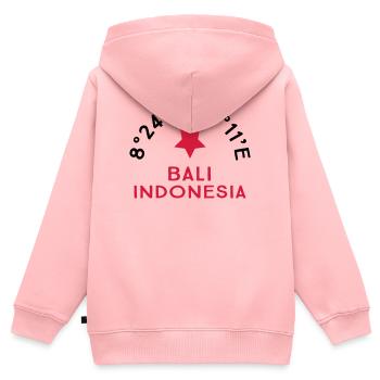 Bali - Kids Premium Organic Zip-up Hoodie - rose - Back - AI Model Kid Female (0cm)