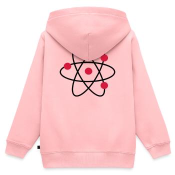 Atome - Sweat Premium à capuche zippé enfant bio - rose - Dos - AI Model Kid Female (0cm)