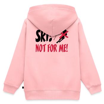 I hate Ski - Kinder Premium Organic Zip Hoodie - Rosa - Hinten - AI Model Kid Female (0cm)