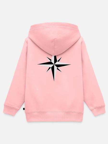 Kompass - Kinder Premium Organic Zip Hoodie - Rosa