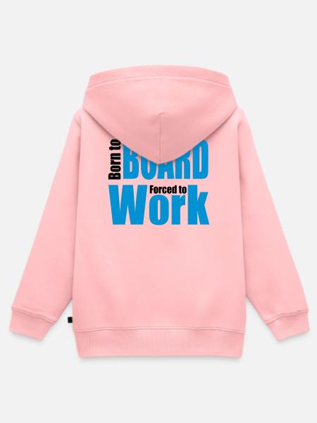 Snowboard - Kinder Premium Organic Zip Hoodie - Rosa