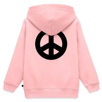 Friedenszeichen - Kinder Premium Organic Zip Hoodie - Rosa - Hinten - AI Model Kid Female (0cm)