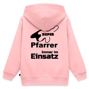 Super Pfarrer Geschenk - Kinder Premium Organic Zip Hoodie - Rosa - Hinten - AI Model Kid Female (0cm)