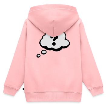 Comic speech bubble question mark - Kids Premium Organic Zip-up Hoodie - rose - Back - AI Model Kid Female (0cm)