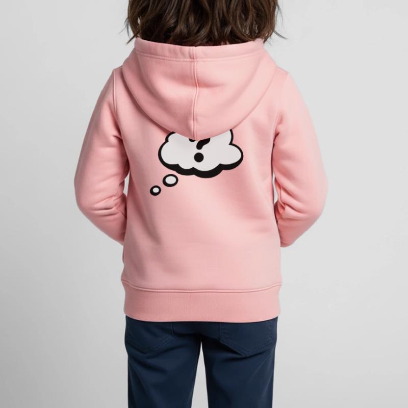 Comic speech bubble question mark Kids Premium Organic Zip-up Hoodie