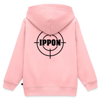 Target Ippon Judo Vektor - Kinder Premium Organic Zip Hoodie - Rosa - Hinten - AI Model Kid Female (0cm)