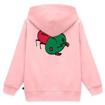 couleur insecte vecteur insecte animal rampant - Sweat Premium à capuche zippé enfant bio - rose - Dos - AI Model Kid Female (0cm)