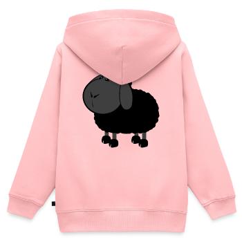 Schwarzes Schaf - Kinder Premium Organic Zip Hoodie - Rosa - Hinten - AI Model Kid Female (0cm)